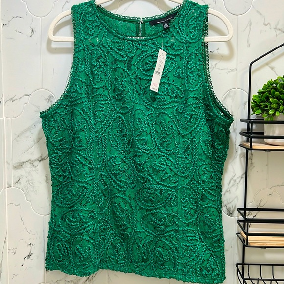 SOLD TO CAVELLE 11/7/25 WHBM NWT Lace Shell 💚 - Picture 5 of 14